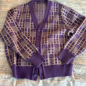 Acne Studios Face Wool Cardigan Medium